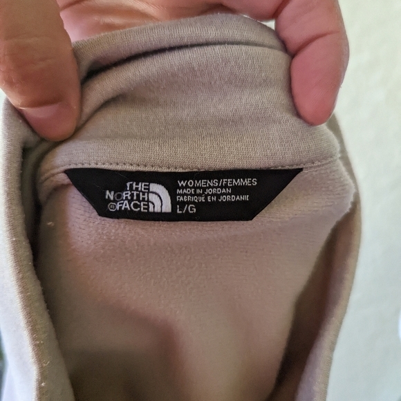 The north face full zip gray jacket fleece lined women's  size L - Picture 6 of 7